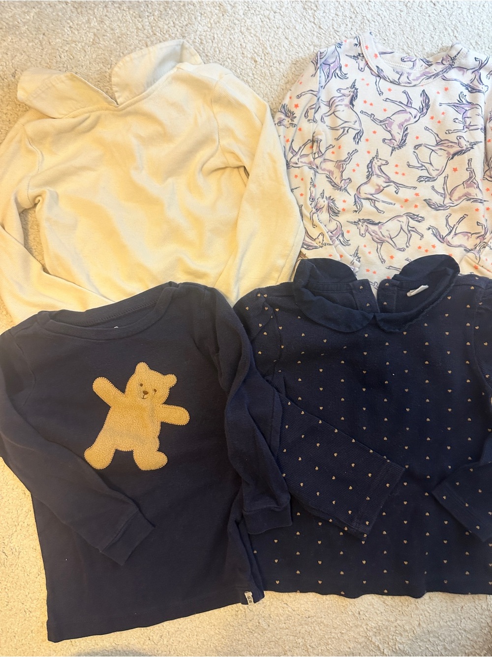 GAP Kids Long-Sleeve Top - Navy Bear & Navy Dot Options Sz 3T